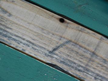 Large tray with iron handles - wood - square