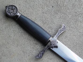 Decorative dagger Masonic - Black and Grey - with Sheath