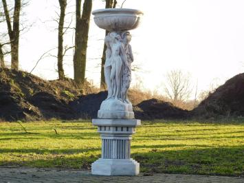 Statue with Three Women and Scale on Base - 130 cm - Full Stone