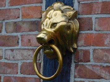 Door knocker lion - alu - gold coloured