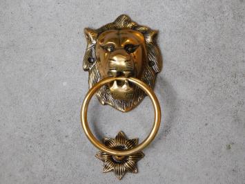 Door knocker Lion's head - Alu - Brass look
