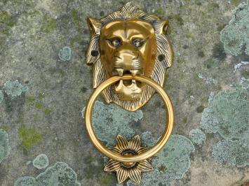 Door knocker Lion's head - Alu - Brass look