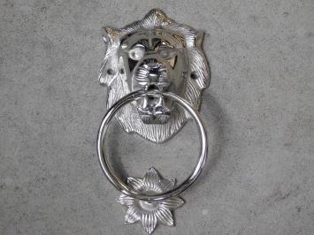 Door knocker Lion's Head - Alu - Nickel Look