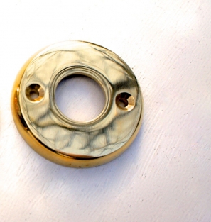 Rosette - polished brass - for door handle or door knob