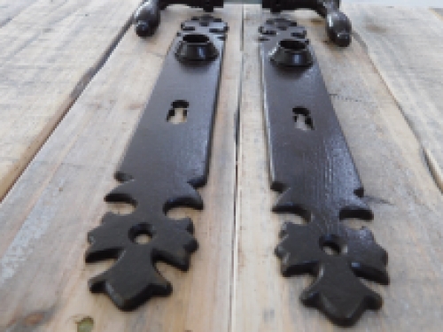 Set of door hardware for room doors - antique iron brown- BB72