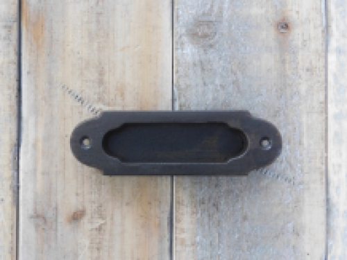 Sliding door handle - antique iron - dark brown