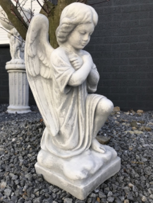 1 Angel - weatherproof, kneeling, artificial stone