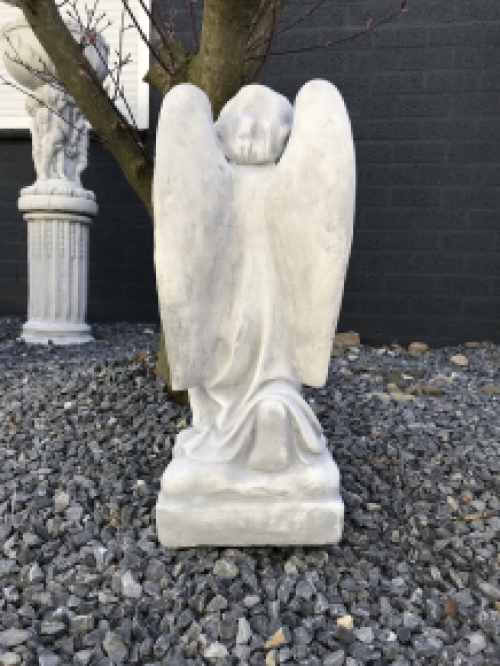 1 Angel - weatherproof, kneeling, artificial stone