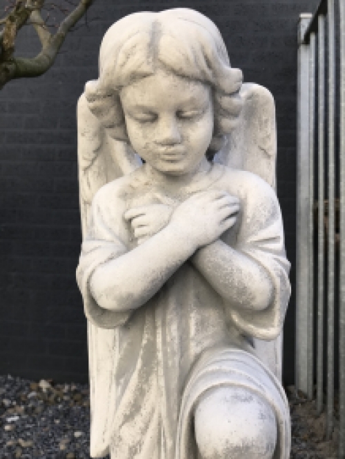 1 Angel - weatherproof, kneeling, artificial stone