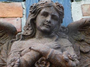 Angel Sculpture - 52 x 30 cm - Cast Iron (Rust Finish)