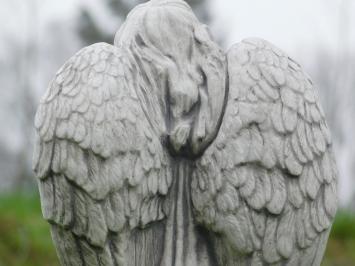 Statue Engel auf Sockel - 75 cm - Massivstein