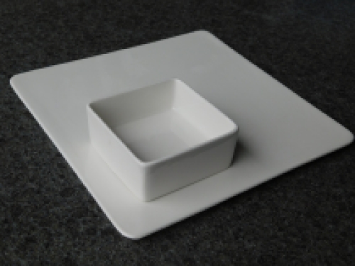 Snack set - porcelain - two-piece