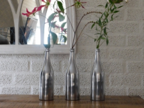 Luxuriöse stilvolle Flasche - Dekoration für Blumen/Zweige - Aluminium