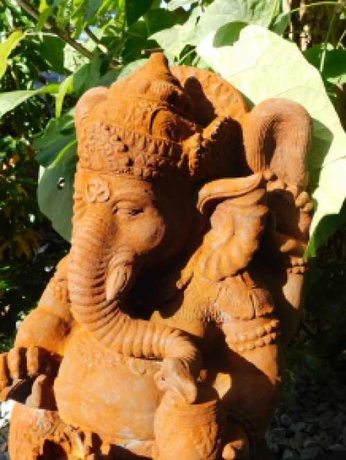 Statue Ganesha 1 oxid, a Hindu god, full oxid stone statue!