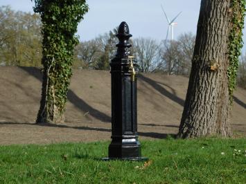 Free-standing fountain - alu - black - water tap