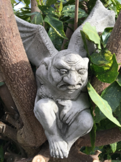 Gargoyle - bat - demon expeller - guardian - stone cathedral figure