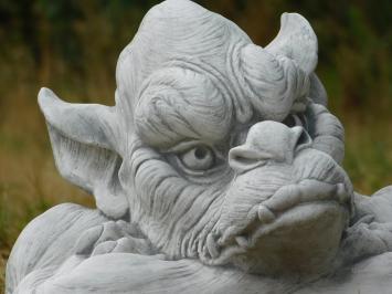 Gargoyle XL – Volledig Steen – 42 cm Breed – Tuinbeeld