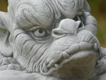 Gargoyle XL – Volledig Steen – 42 cm Breed – Tuinbeeld