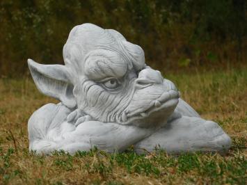 Gargoyle XL – Volledig Steen – 42 cm Breed – Tuinbeeld