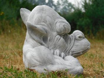 Gargoyle XL – Volledig Steen – 42 cm Breed – Tuinbeeld