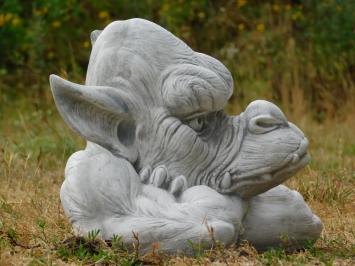 Gargoyle XL – Volledig Steen – 42 cm Breed – Tuinbeeld