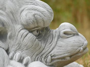 Gargoyle XL – Volledig Steen – 42 cm Breed – Tuinbeeld