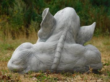 Gargoyle XL – Volledig Steen – 42 cm Breed – Tuinbeeld