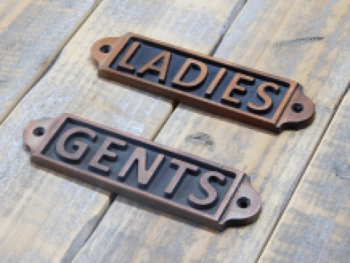 Ladies and Gents - door signs - set of 2