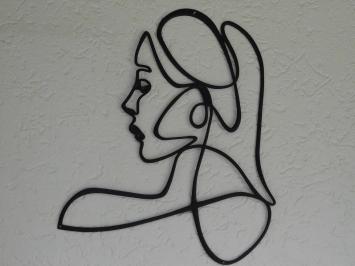 Face of a woman - 50 cm - Outline Wall decoration