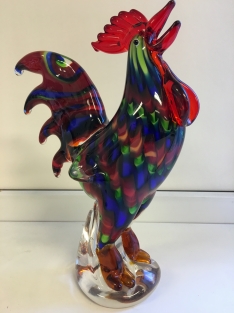 Glass blown rooster, fascinating beautiful craftsmanship!!