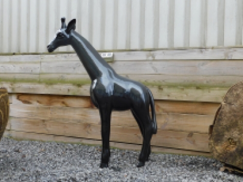 Dekorative Giraffe - schwarz - Polystone