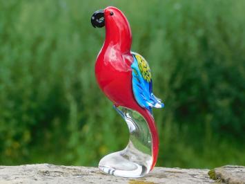 Glass sculpture Parrot - In Colour - Glass sculpture