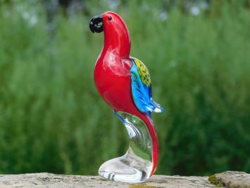 Glazen beeld Papegaai - In Kleur - Glassculptuur