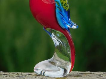 Glass sculpture Parrot - In Colour - Glass sculpture
