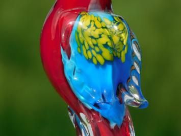 Glass sculpture Parrot - In Colour - Glass sculpture