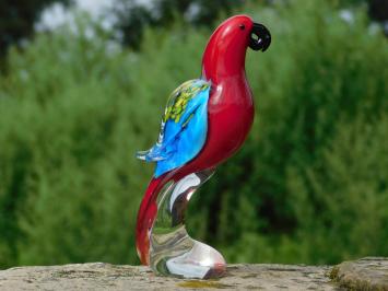 Glass sculpture Parrot - In Colour - Glass sculpture