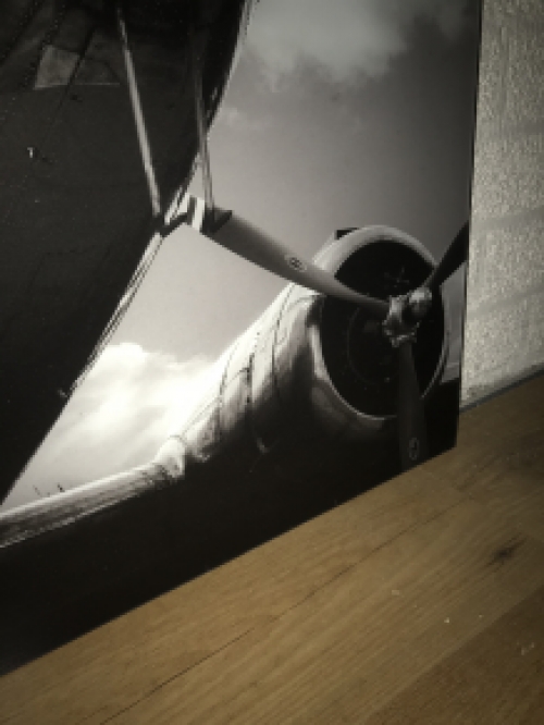 Kunst auf Glas des Flugzeugs: ''De UIVER'', niederländische Geschichte, wunderschön!