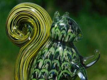 Glasfigur „Eichhörnchen“ – Handgefertigtes, glasgeblasenes Kunstwerk
