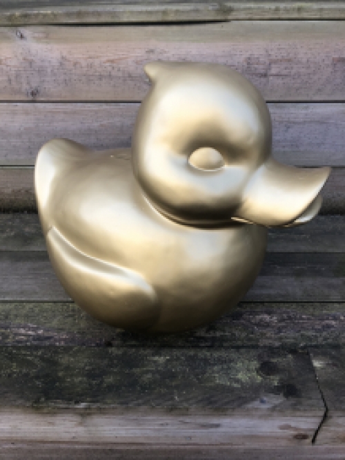 Forse eend als spaarpot Goud - polystone