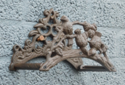 Gartenschlauchhalter mit Vögeln, ländlicher Stil, Schlauchhalter Eisen, antik