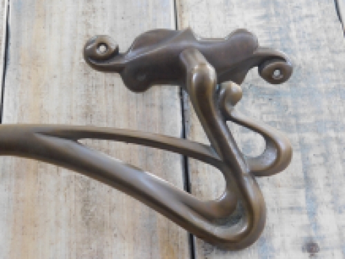 Patina Trekhendel, Art Nouveau handgreep voor de voordeur, messing levering