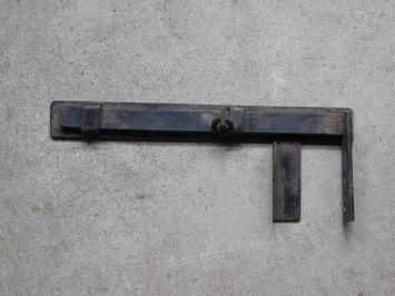 Iron sliding lock large - right - for gates or stable doors - rough, untreated