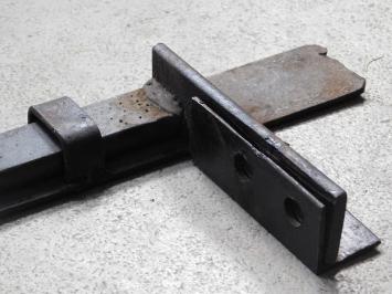 Iron sliding lock large - right - for gates or stable doors - rough, untreated