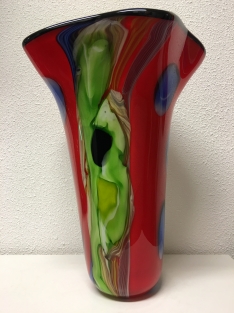 Handmade vase, glass blown, beautiful design!!