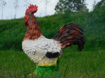 Statue Rooster in Colour - Polystone - 40cm high