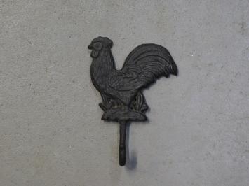 Wall hook Rooster - cast iron - robust