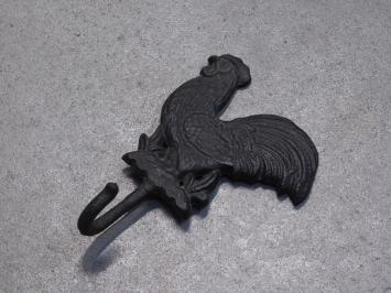 Wall hook Rooster - cast iron - robust