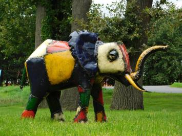 Handgemaakte Olifant ''Kito'' in Kleur - 100 x 65 cm - Metaal