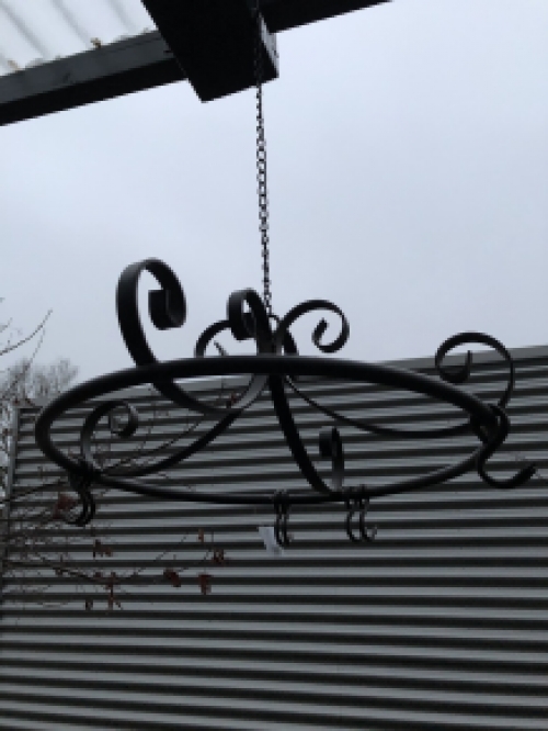 Hanger - game hook - spice rack - iron wreath with 8 hooks.