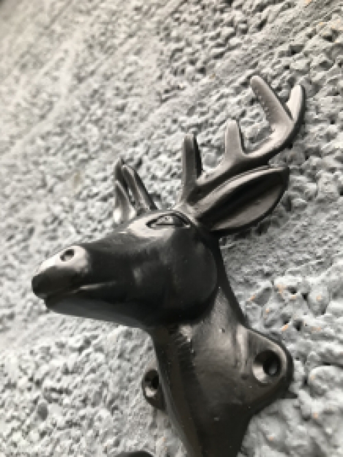 Deer head crochet, black clothes hook, coat rack